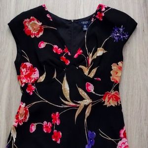 Chaps Lauren floral dress sexy slimming midi